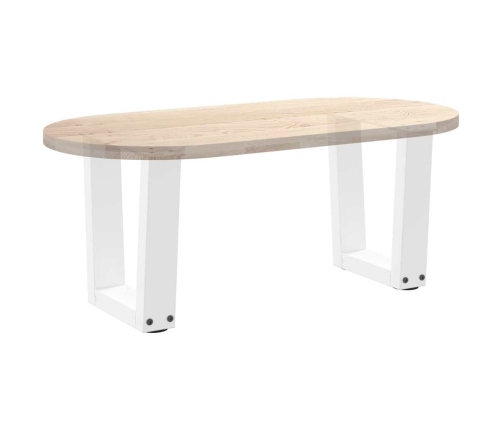 Patas para mesa de comedor forma V 2 uds blanco 30x(30-31,3) cm