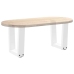 Patas para mesa de comedor forma V 2 uds blanco 30x(30-31,3) cm