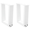 Patas para mesa de comedor forma V 2 uds blanco 40x(30-31,3) cm