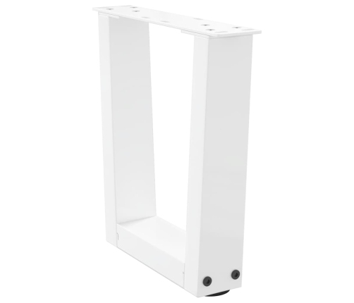 Patas para mesa de comedor forma V 2 uds blanco 40x(30-31,3) cm