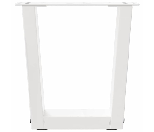 Patas para mesa de comedor forma V 2 uds blanco 40x(30-31,3) cm