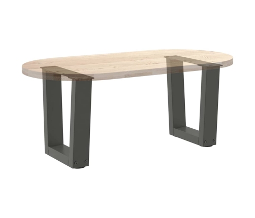 Patas para mesa comedor forma V 2 uds antracita 40x(30-31,3) cm