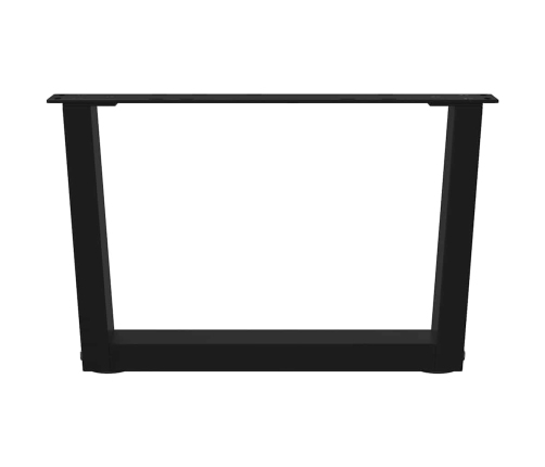 Patas para mesa de comedor forma V 2 uds negro 50x(30-31,3) cm