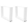 Patas para mesa de comedor forma V 2 uds blanco 50x(30-31,3) cm