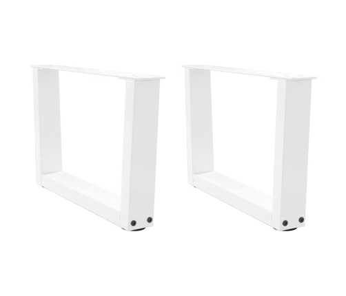 Patas para mesa de comedor forma V 2 uds blanco 50x(30-31,3) cm