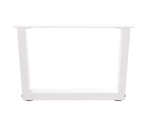 Patas para mesa de comedor forma V 2 uds blanco 50x(30-31,3) cm