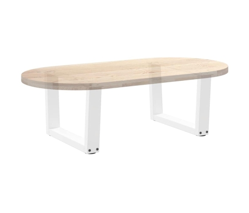 Patas para mesa de comedor forma V 2 uds blanco 50x(30-31,3) cm