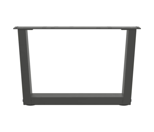 Patas para mesa comedor forma V 2 uds antracita 50x(30-31,3) cm