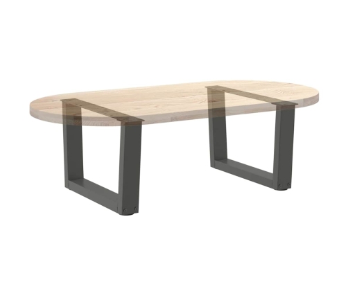 Patas para mesa comedor forma V 2 uds antracita 50x(30-31,3) cm