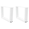 Patas para mesa de comedor forma V 2 uds blanco 60x(30-31,3) cm