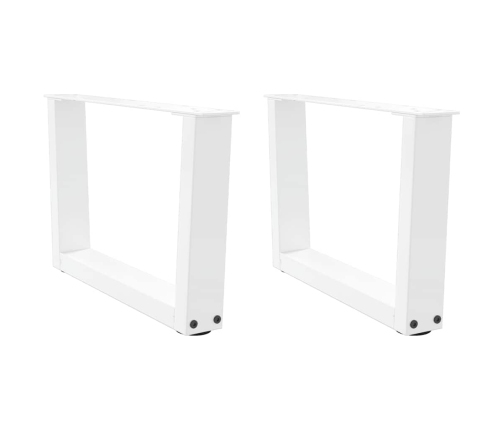 Patas para mesa de comedor forma V 2 uds blanco 60x(30-31,3) cm