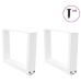 Patas para mesa de comedor forma V 2 uds blanco 60x(30-31,3) cm