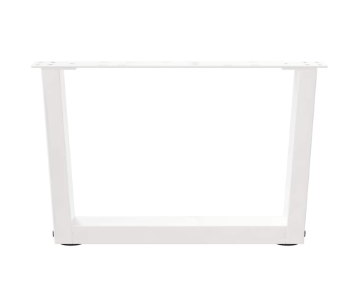 Patas para mesa de comedor forma V 2 uds blanco 60x(30-31,3) cm