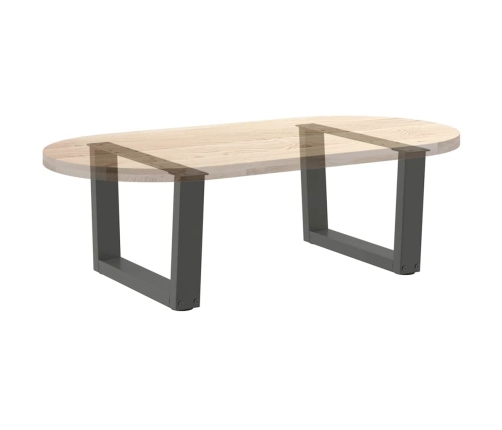 Patas para mesa comedor forma V 2 uds antracita 60x(30-31,3) cm