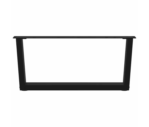 Patas para mesa de comedor forma V 2 uds negro 70x(30-31,3) cm