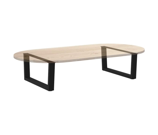 Patas para mesa de comedor forma V 2 uds negro 70x(30-31,3) cm