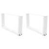 Patas para mesa de comedor forma V 2 uds blanco 70x(30-31,3) cm