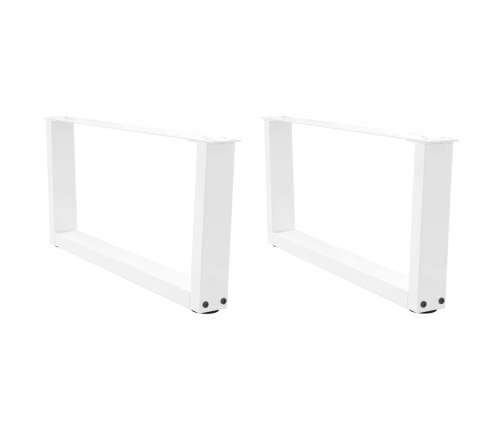 Patas para mesa de comedor forma V 2 uds blanco 70x(30-31,3) cm