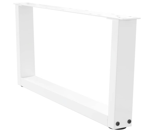 Patas para mesa de comedor forma V 2 uds blanco 70x(30-31,3) cm