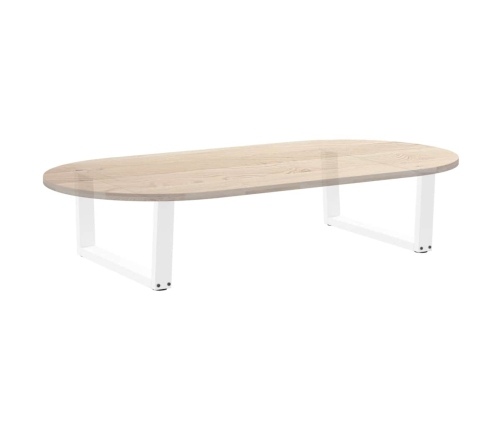 Patas para mesa de comedor forma V 2 uds blanco 70x(30-31,3) cm