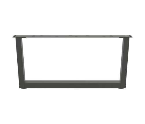 Patas para mesa comedor forma V 2 uds antracita 70x(30-31,3) cm