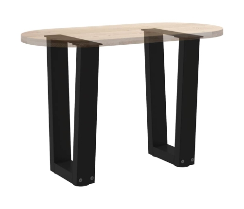 Patas para mesa de comedor en forma de V 2 uds acero negro