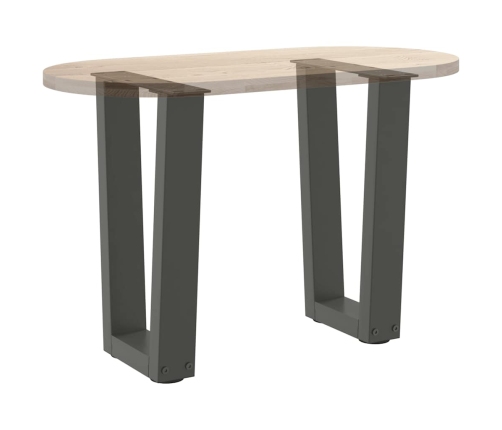 Patas para mesa de comedor en forma de V 2 uds antracita Acero