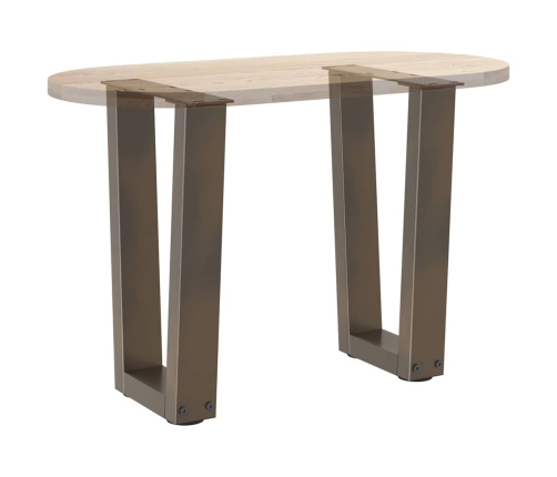 Patas mesa de comedor en forma de V 2 uds acero natural Acero