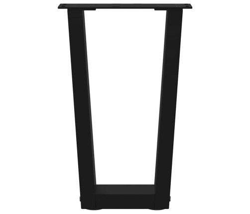 Patas para mesa de comedor en forma de V 2 uds acero negro