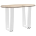 Patas para mesa de comedor en forma de V 2 uds blanco acero