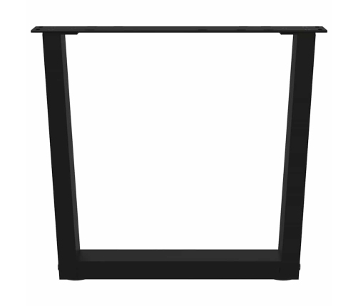 Patas para mesa de comedor forma V 2 uds negro 50x(42-43,3) cm