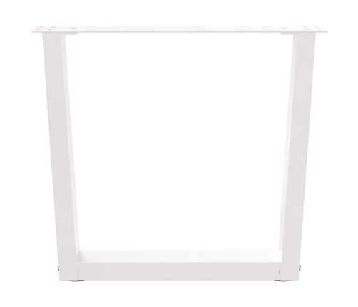 Patas para mesa de comedor forma V 2 uds blanco 50x(42-43,3) cm