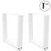 Patas para mesa de comedor forma V 2 uds blanco 50x(42-43,3) cm