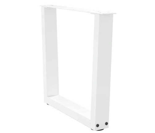 Patas para mesa de comedor forma V 2 uds blanco 50x(42-43,3) cm