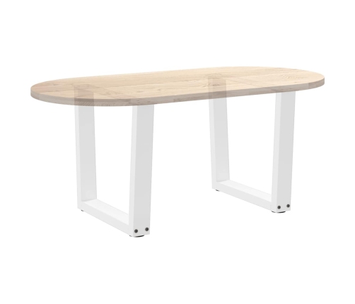 Patas para mesa de comedor forma V 2 uds blanco 50x(42-43,3) cm