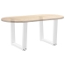 Patas para mesa de comedor forma V 2 uds blanco 50x(42-43,3) cm