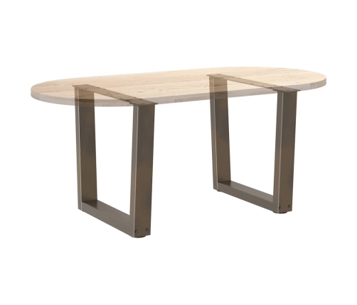 Patas para mesa de comedor forma de V 2 uds acero natural acero