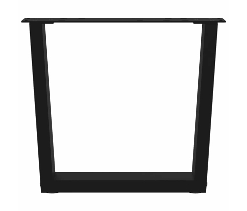 Patas para mesa de comedor forma V 2 uds negro 60x(42-43,3) cm