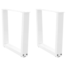 Patas para mesa de comedor forma V 2 uds blanco 60x(42-43,3) cm