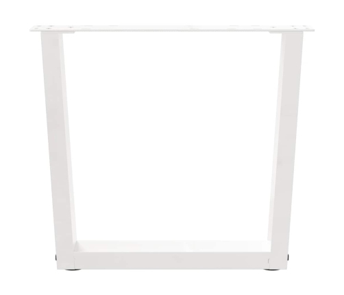 Patas para mesa de comedor forma V 2 uds blanco 60x(42-43,3) cm