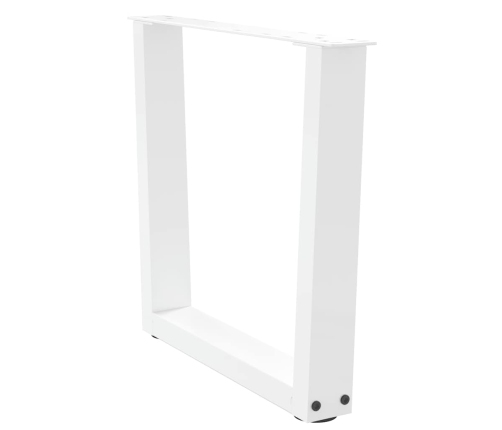 Patas para mesa de comedor forma V 2 uds blanco 60x(42-43,3) cm