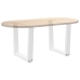 Patas para mesa de comedor forma V 2 uds blanco 60x(42-43,3) cm