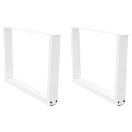 Patas para mesa de comedor forma V 2 uds blanco 70x(42-43,3) cm