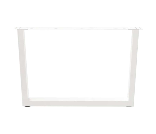 Patas para mesa de comedor forma V 2 uds blanco 70x(42-43,3) cm