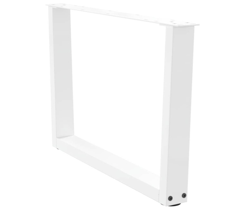 Patas para mesa de comedor forma V 2 uds blanco 70x(42-43,3) cm