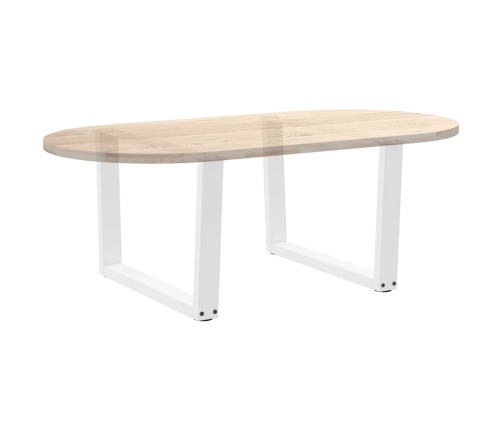 Patas para mesa de comedor forma V 2 uds blanco 70x(42-43,3) cm