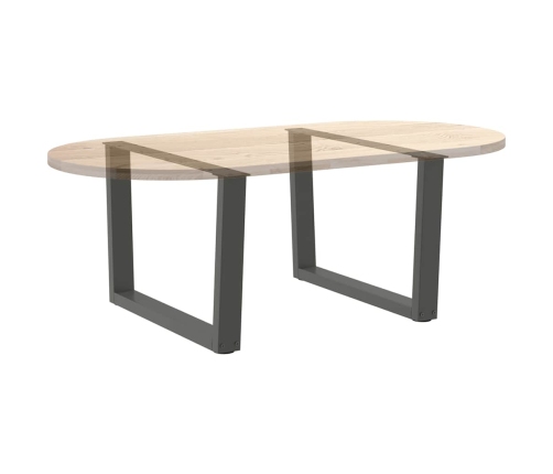 Patas para mesa de comedor en forma de V 2 uds antracita acero