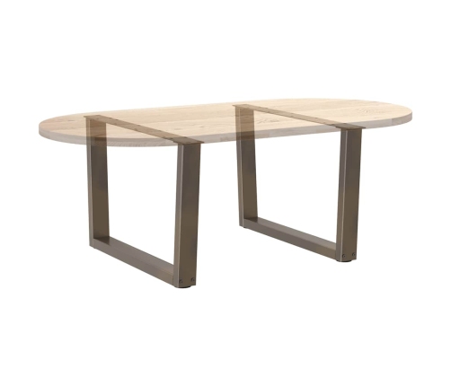 Patas para mesa de comedor forma de V 2 uds acero natural acero