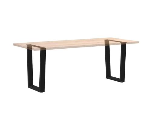 Patas para mesa de comedor forma V 2 uds negro 60x(72-73,3) cm