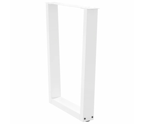 Patas para mesa de comedor en forma de V 2 uds acero blanco